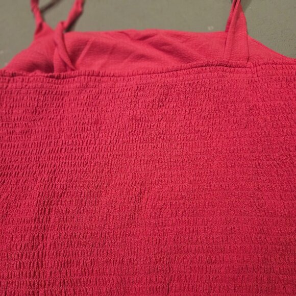 NWOT Cropped Stretchy Top with Tie Shoulders XL - Picture 2 of 5